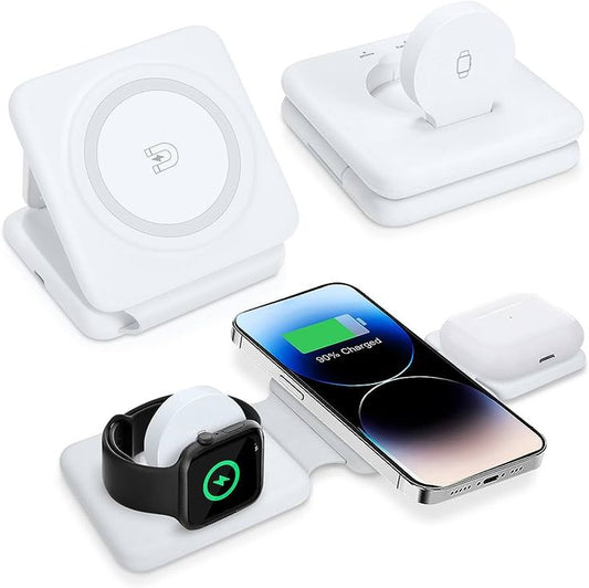 3 in 1 Foldable Wireless Charger 3 In 1 Magnetic Charging Pad Fast WirelessChargerDock